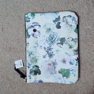Large Floral Pouch With Keyring From Indigo, New With Tags